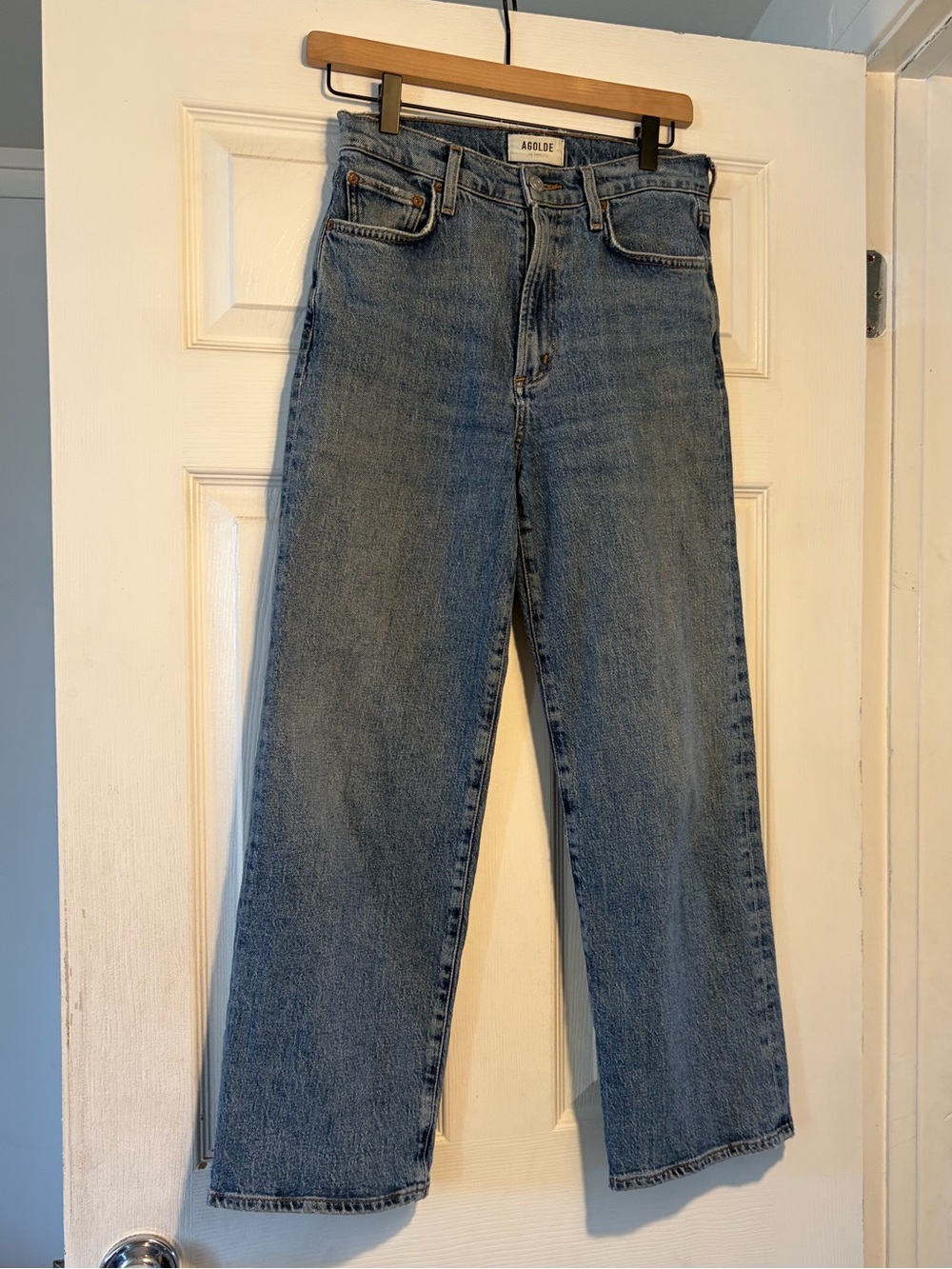 AGOLDE Blue Straight-Leg Jeans size 25